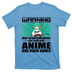 Warning May Spontaneously Start Talking Gamer Anime Cute Gift T-Shirt