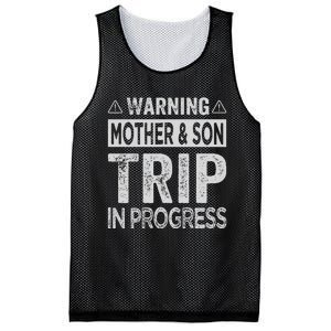 Warning Mother Son Trip In Progress Trip With Mom Mesh Reversible Basketball Jersey Tank