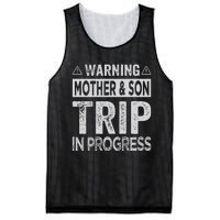 Warning Mother Son Trip In Progress Trip With Mom Mesh Reversible Basketball Jersey Tank