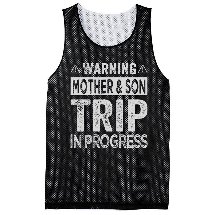 Warning Mother Son Trip In Progress Trip With Mom Mesh Reversible Basketball Jersey Tank