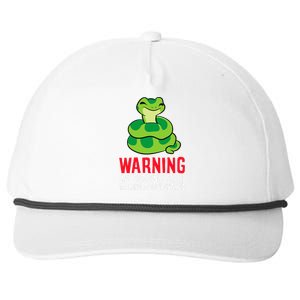 Warning May Suddenly Talk About Snakes Snapback Five-Panel Rope Hat