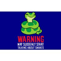 Warning May Suddenly Talk About Snakes Bumper Sticker