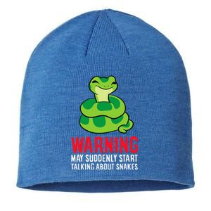 Warning May Suddenly Talk About Snakes Sustainable Beanie