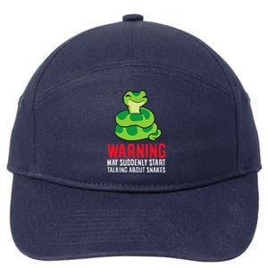 Warning May Suddenly Talk About Snakes 7-Panel Snapback Hat