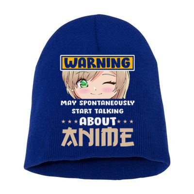 Warning May Spontaneously Start Talking About Anime Short Acrylic Beanie