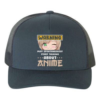 Warning May Spontaneously Start Talking About Anime Yupoong Adult 5-Panel Trucker Hat