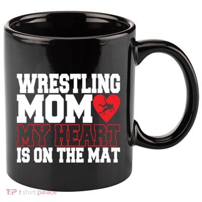 Wrestling Mom Style Freestyle Wrestling Cute Gift 11oz C Handle Ceramic Mug