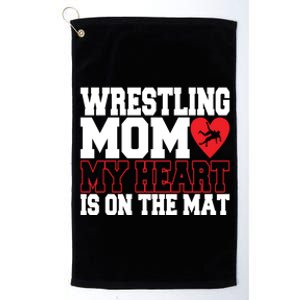 Wrestling Mom Style Freestyle Wrestling Cute Gift Platinum Collection Golf Towel