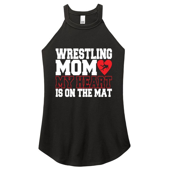 Wrestling Mom Style Freestyle Wrestling Cute Gift Women's Perfect Tri Rocker Tank