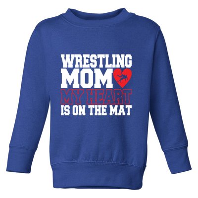 Wrestling Mom Style Freestyle Wrestling Cute Gift Toddler Sweatshirt