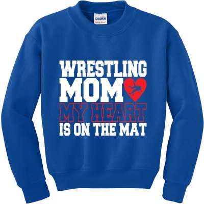Wrestling Mom Style Freestyle Wrestling Cute Gift Kids Sweatshirt