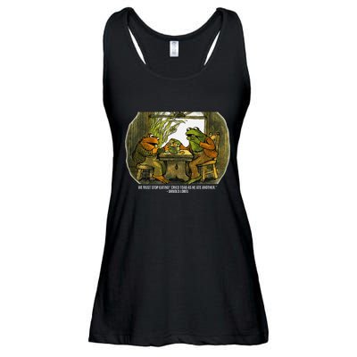 We Must Stop Eating Cried Toad As He Ate Fog And Toad Quote Ladies Essential Flowy Tank