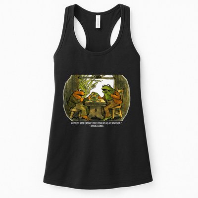We Must Stop Eating Cried Toad As He Ate Fog And Toad Quote Womens Tank Top