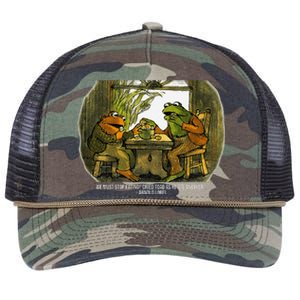 We Must Stop Eating Cried Toad As He Ate Fog And Toad Quote Retro Rope Trucker Hat Cap