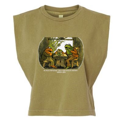 We Must Stop Eating Cried Toad As He Ate Fog And Toad Quote Garment-Dyed Women's Muscle Tee