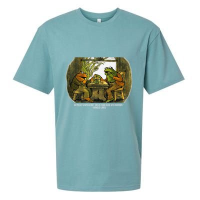 We Must Stop Eating Cried Toad As He Ate Fog And Toad Quote Sueded Cloud Jersey T-Shirt
