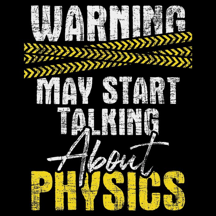 Warning May Start Talking About Physics Science Physicists Drawstring Bag