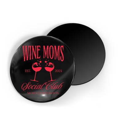 Wine Moms Social Club Brunch Day Drinking Matching Magnet