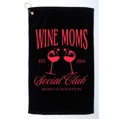 Wine Moms Social Club Brunch Day Drinking Matching Platinum Collection Golf Towel