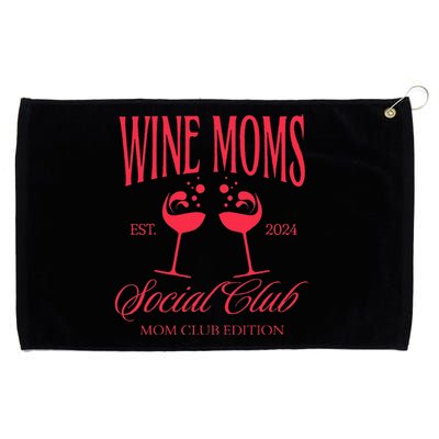 Wine Moms Social Club Brunch Day Drinking Matching Grommeted Golf Towel