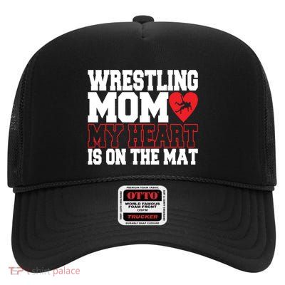 Wrestling Mom Style Freestyle Wrestling Funny Gift High Crown Mesh Back Trucker Hat