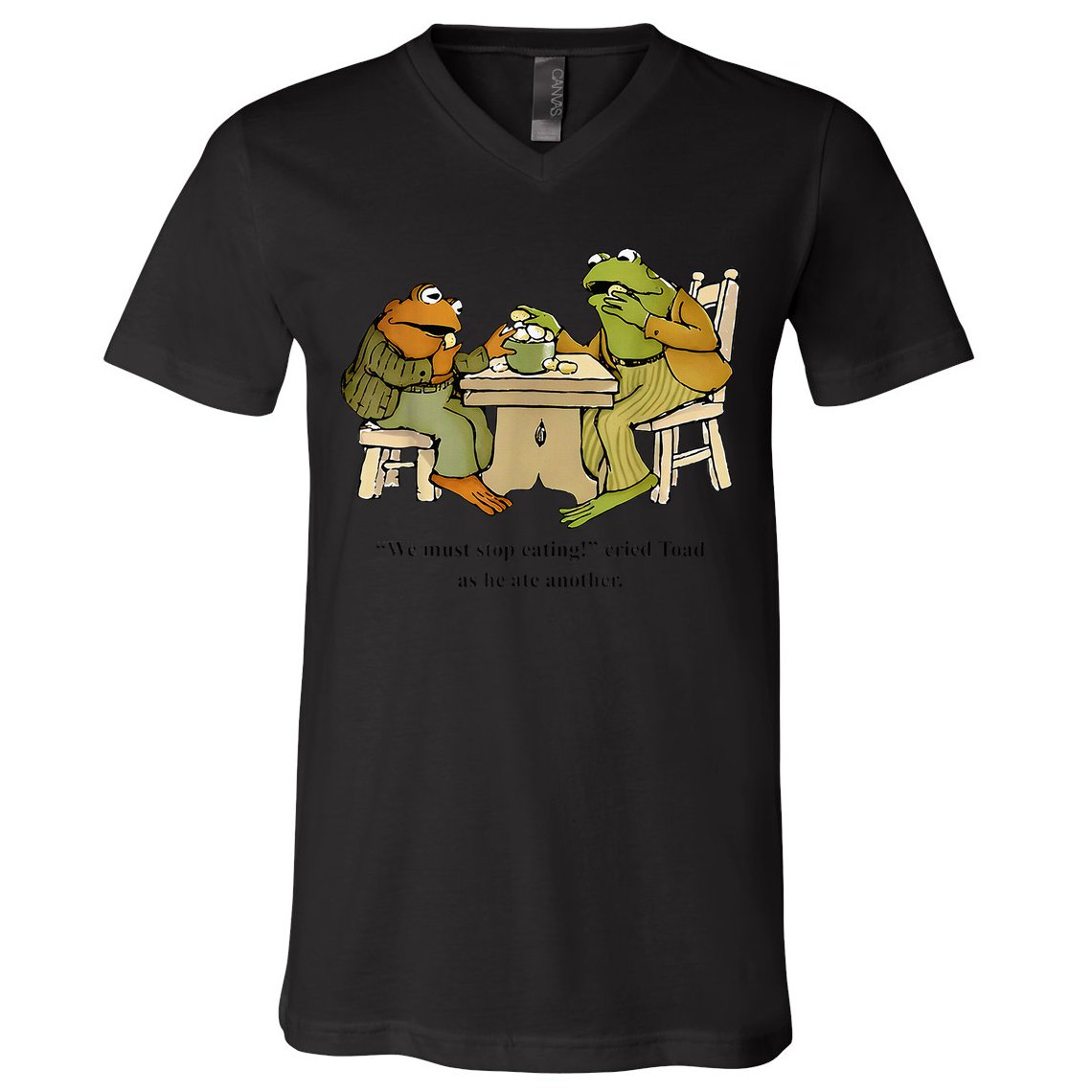 We Must Stop Eating Cried Toad As He Ate Another Frog Toad V-Neck T-Shirt