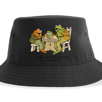 We Must Stop Eating Cried Toad As He Ate Another Frog Toad Sustainable Bucket Hat