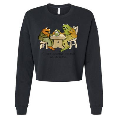 We Must Stop Eating Cried Toad As He Ate Another Frog Toad Cropped Pullover Crew