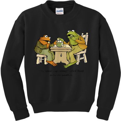 We Must Stop Eating Cried Toad As He Ate Another Frog Toad Kids Sweatshirt