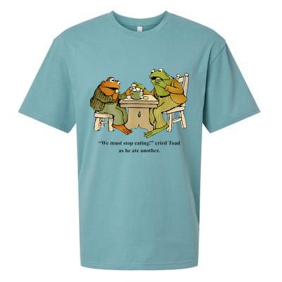 We Must Stop Eating Cried Toad As He Ate Another Frog Toad Sueded Cloud Jersey T-Shirt