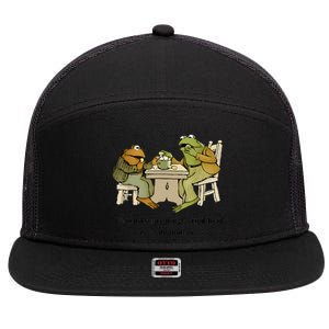 We Must Stop Eating Cried Toad As He Ate Another Frog Quote 7 Panel Mesh Trucker Snapback Hat