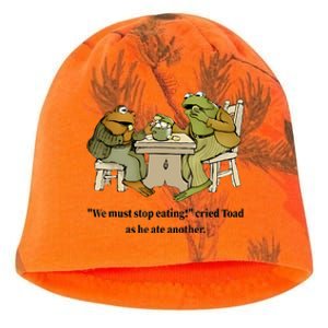 We Must Stop Eating Cried Toad As He Ate Another Frog Quote Kati - Camo Knit Beanie