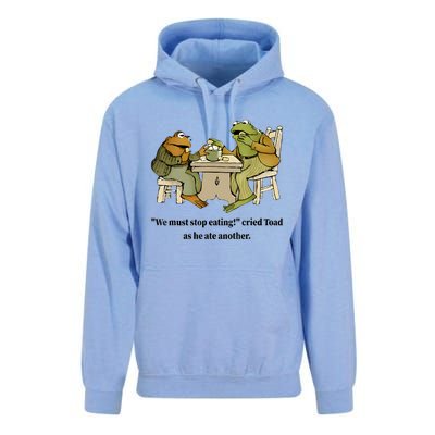 We Must Stop Eating Cried Toad As He Ate Another Frog Quote Unisex Surf Hoodie