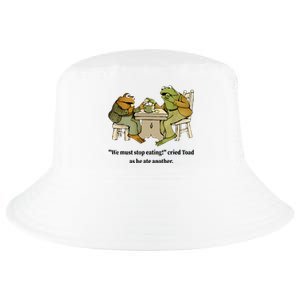 We Must Stop Eating Cried Toad As He Ate Another Frog Quote Cool Comfort Performance Bucket Hat