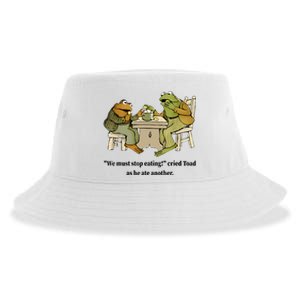 We Must Stop Eating Cried Toad As He Ate Another Frog Quote Sustainable Bucket Hat