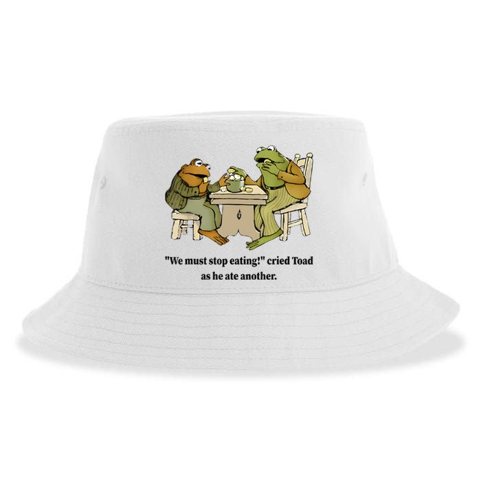 We Must Stop Eating Cried Toad As He Ate Another Frog Quote Sustainable Bucket Hat