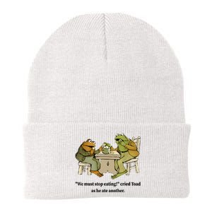 We Must Stop Eating Cried Toad As He Ate Another Frog Quote Knit Cap Winter Beanie