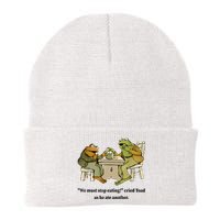 We Must Stop Eating Cried Toad As He Ate Another Frog Quote Knit Cap Winter Beanie