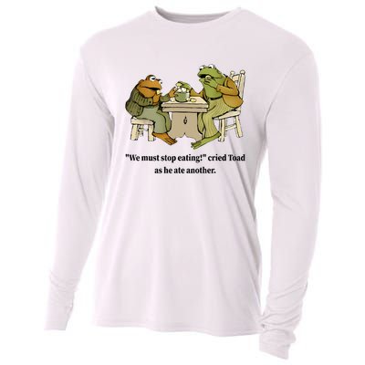 We Must Stop Eating Cried Toad As He Ate Another Frog Quote Cooling Performance Long Sleeve Crew