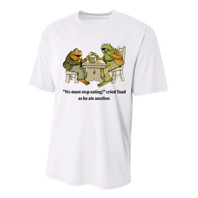 We Must Stop Eating Cried Toad As He Ate Another Frog Quote Performance Sprint T-Shirt