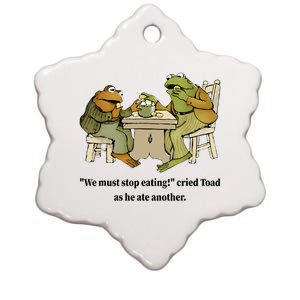 We Must Stop Eating Cried Toad As He Ate Another Frog Quote Ceramic Star Ornament