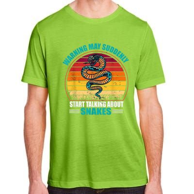 Warning May Suddenly Start Talking About Snakes Retro Snake Adult ChromaSoft Performance T-Shirt