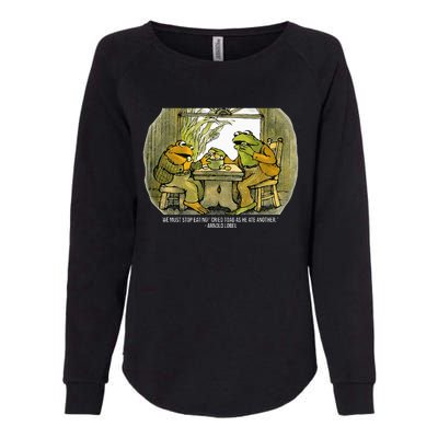 We Must Stop Eating Cried Toad As He Ate Another Frogs Womens California Wash Sweatshirt