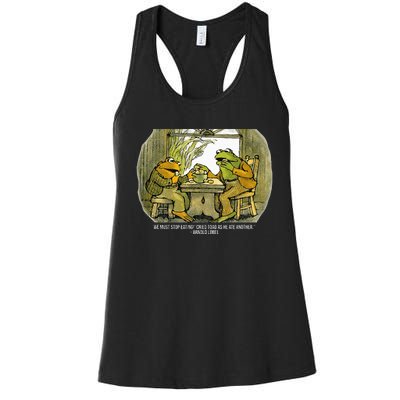 We Must Stop Eating Cried Toad As He Ate Another Frogs Women's Racerback Tank