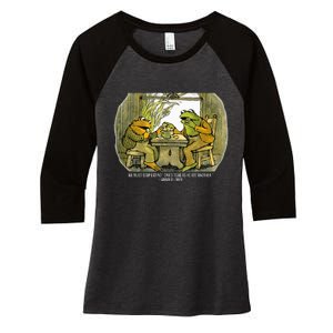 We Must Stop Eating Cried Toad As He Ate Another Frogs Women's Tri-Blend 3/4-Sleeve Raglan Shirt