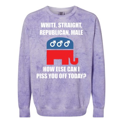 White Male Straight Republican | Funny Republican Gifts Colorblast Crewneck Sweatshirt