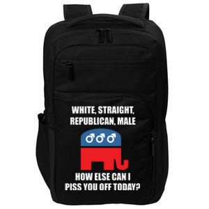 White Male Straight Republican | Funny Republican Gifts Impact Tech Backpack