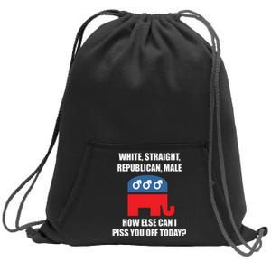 White Male Straight Republican | Funny Republican Gifts Sweatshirt Cinch Pack Bag