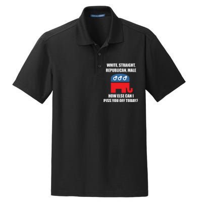 White Male Straight Republican | Funny Republican Gifts Dry Zone Grid Polo