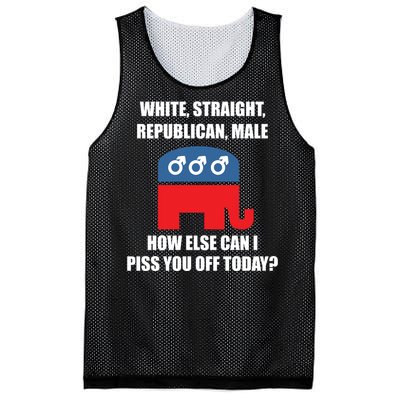 White Male Straight Republican | Funny Republican Gifts Mesh Reversible Basketball Jersey Tank